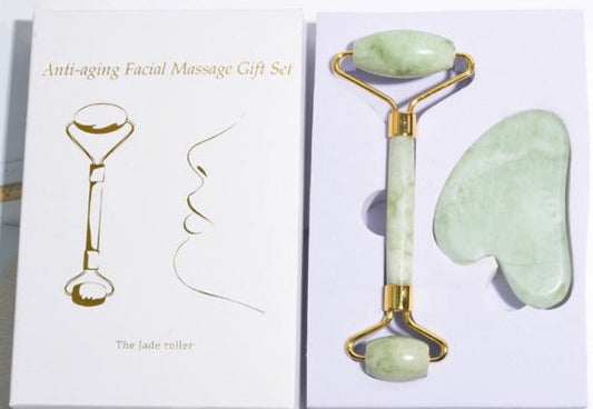 The Jade Ritual Set — Gua Sha & Facial Roller