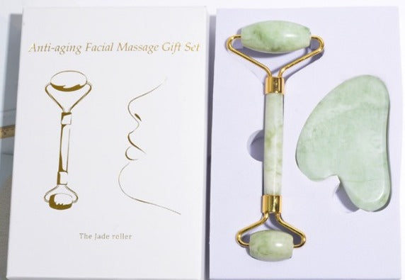 The Jade Ritual Set — Gua Sha & Facial Roller