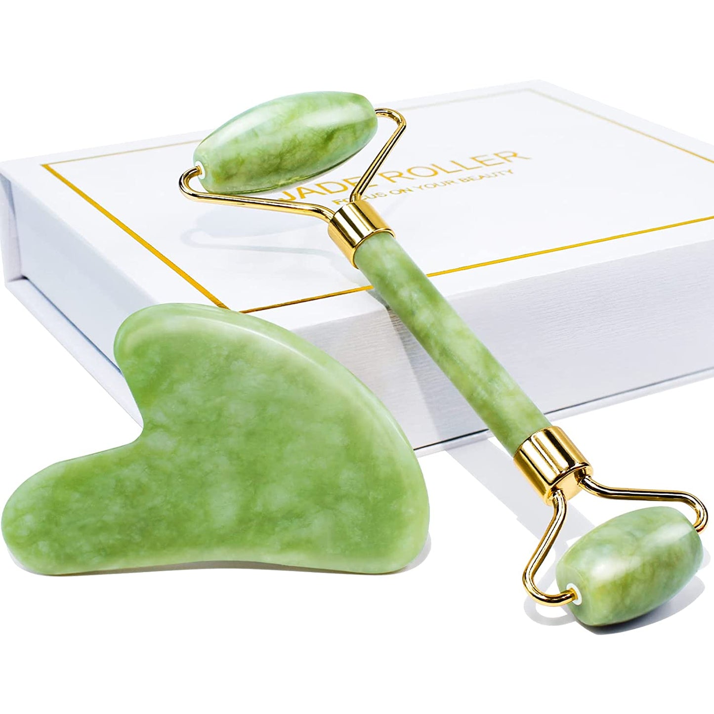 The Jade Ritual Set — Gua Sha & Facial Roller