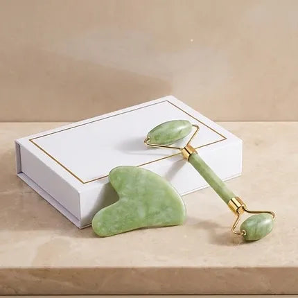 The Jade Ritual Set — Gua Sha & Facial Roller
